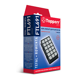 FTL 691 Topperr Hepa-фильтр для пылесосов Tefal TW63..,TW64..,TW68.,TW69.,TW72.,TW74.,TW76.,TW77.(RS