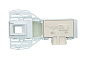 L297327 Термоблокировка люка (крепеж защелки), зам.WF250, WF255,INT008ID, OAC085194
