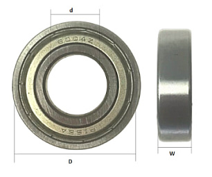 Подшипник 6004 ZZ, Китай BRG060